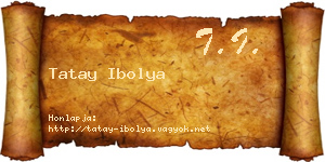 Tatay Ibolya névjegykártya